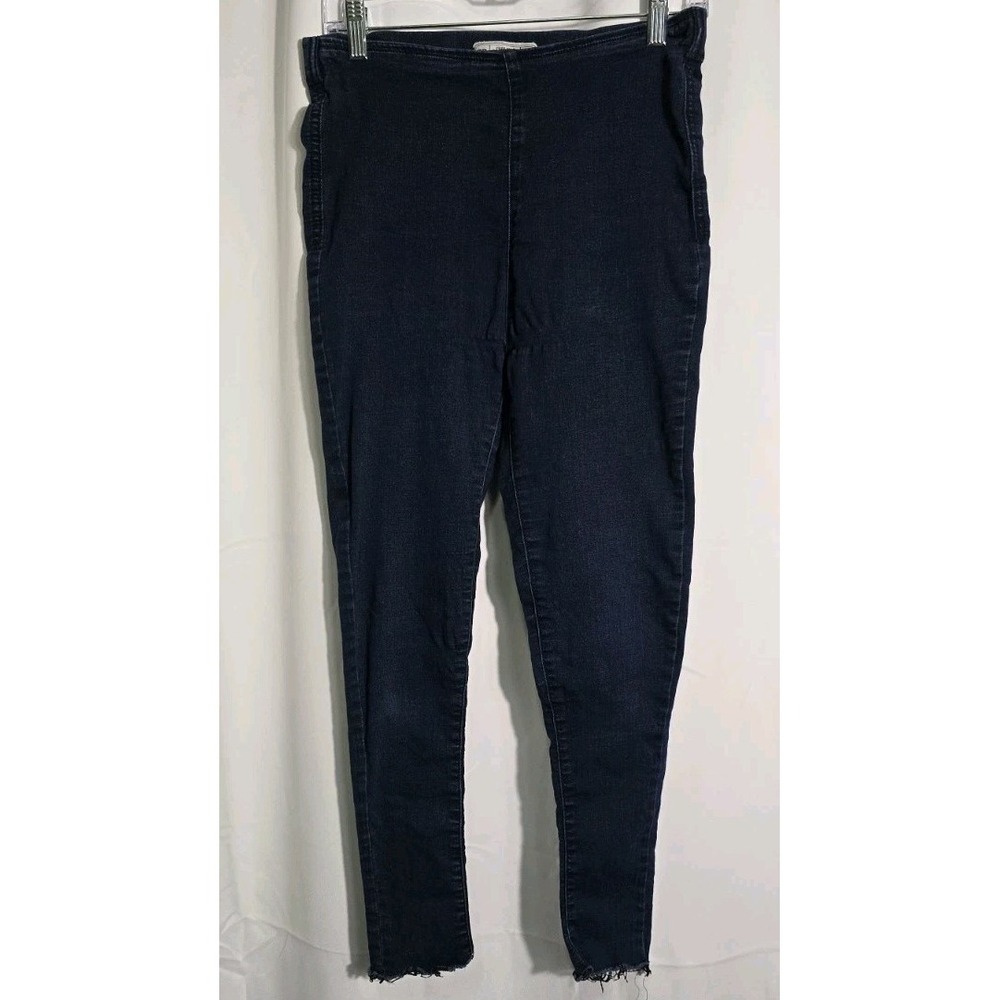 Free People Womens Raw Hem High Rise‎ Jeggings Size 28 Darkwash Bohochic Skinny